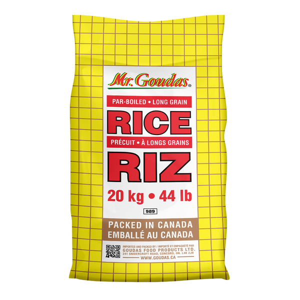 Mr Goudas Long Grain Parboiled Rice - 4 x 20 kg - Grocery and Food Items - Canadian Distribution