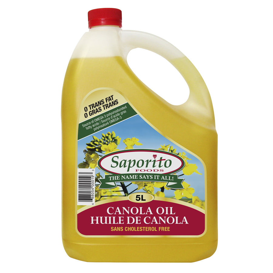 Saporito Canola Oil - 4 x 5 L - Grocery and Food Items - Canadian Distribution