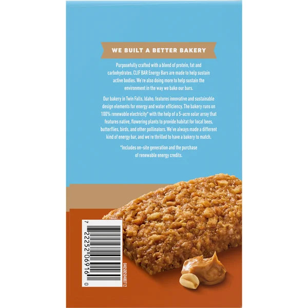 Crunch Peanut Butter - 40 x 68 g - Clif Bar - Canadian Distribution
