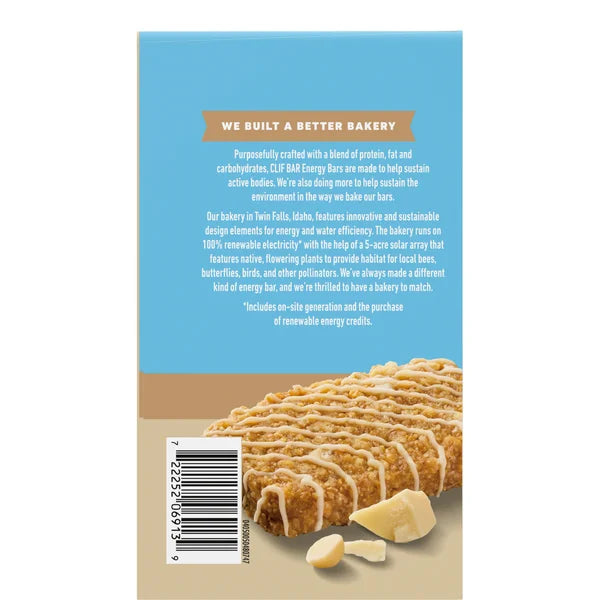 Macadamia Bar - 40 x 68 g - Clif - Canadian Distribution - Ships Free Within Canada on Orders Above CAD $199