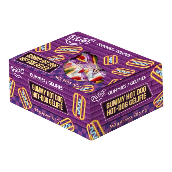 Gummy Hot dogs - 240 x 9 g - Huer - Canadian Distribution