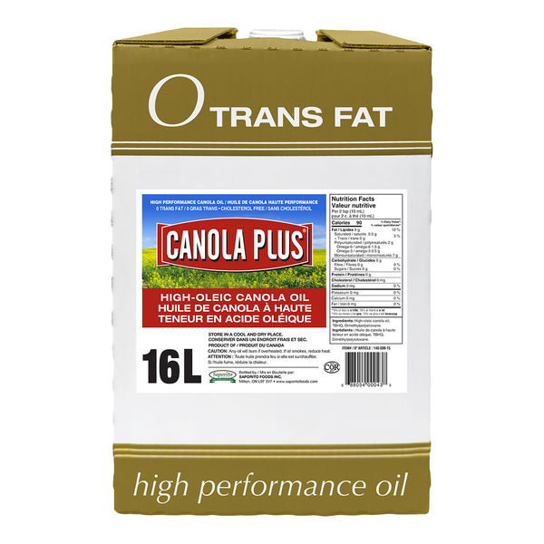 Canola Plus High Oleic Canola Oil - 4 x 16L - Grocery and Food Items - Canadian Distribution