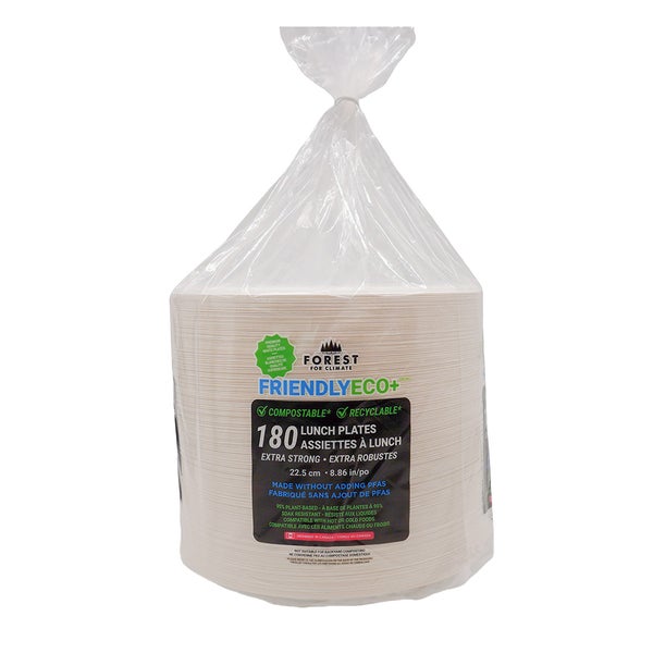 Forest for Climate Lunch Plates  - Disposables, Restaurant Packaging and Take-Out Supplies - Canadian Distribution - Ships Free Within Canada on Orders Above CAD $199