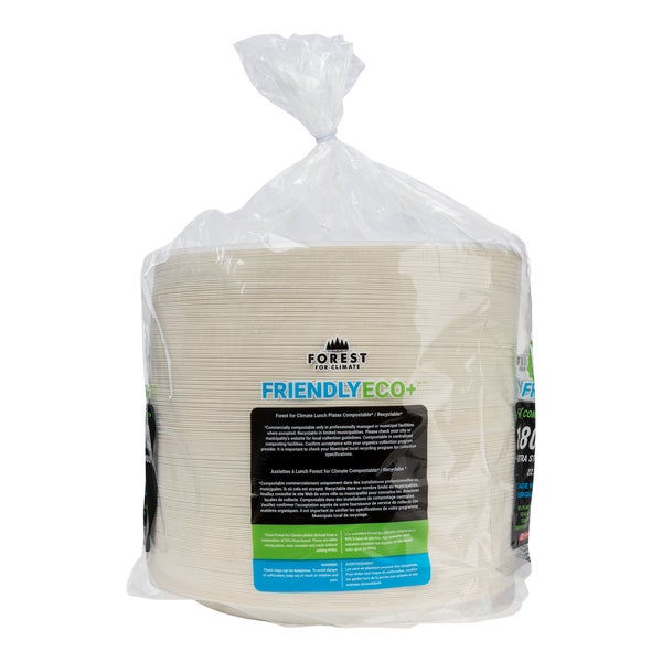 Forest for Climate Lunch Plates  - Disposables, Restaurant Packaging and Take-Out Supplies - Canadian Distribution - Ships Free Within Canada on Orders Above CAD $199