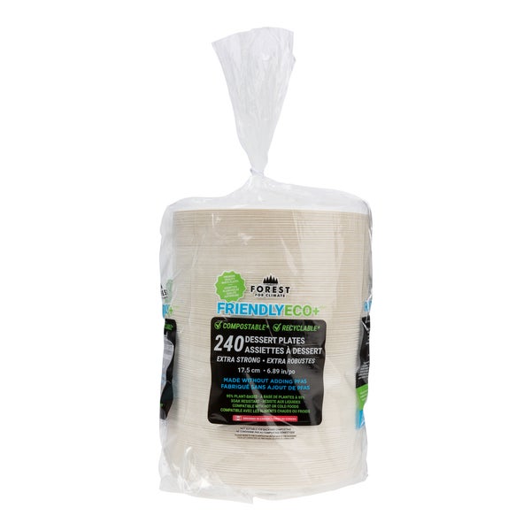 Forest For Climate Dessert Plates - Pack Of 240 - Grocery and Food Items - Canadian Distribution