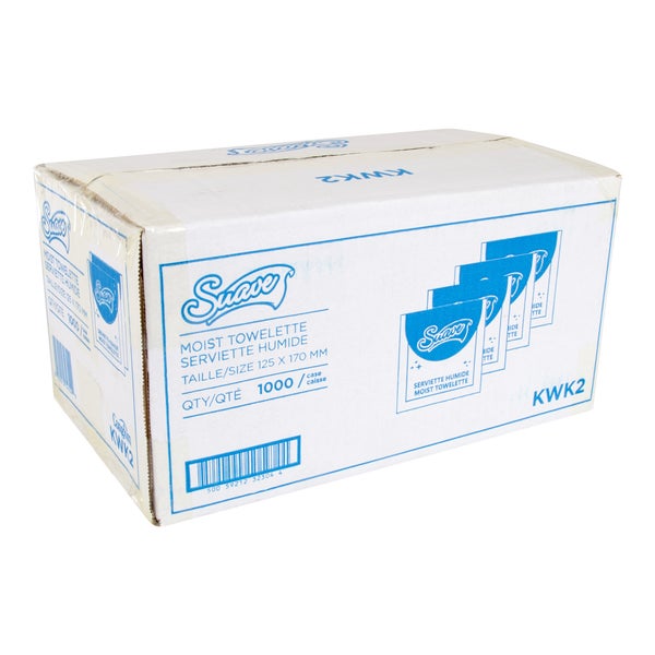 Suave Moist Towelette - Pack of 1000  - Disposables, Restaurant Packaging and Take-Out Supplies - Canadian Distribution - Ships Free Within Canada on Orders Above CAD $199