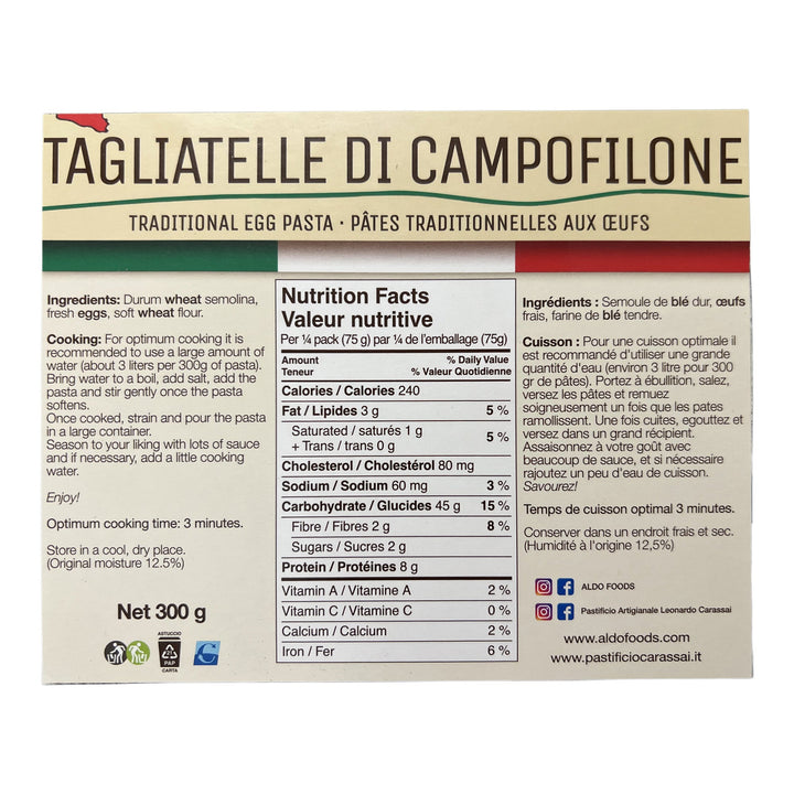 Deci’Ova Campofilone Pasta - 16 × 250 g - Grocery and Food Items - Canadian Distribution - Ships Free Within Canada on Orders Above CAD $199