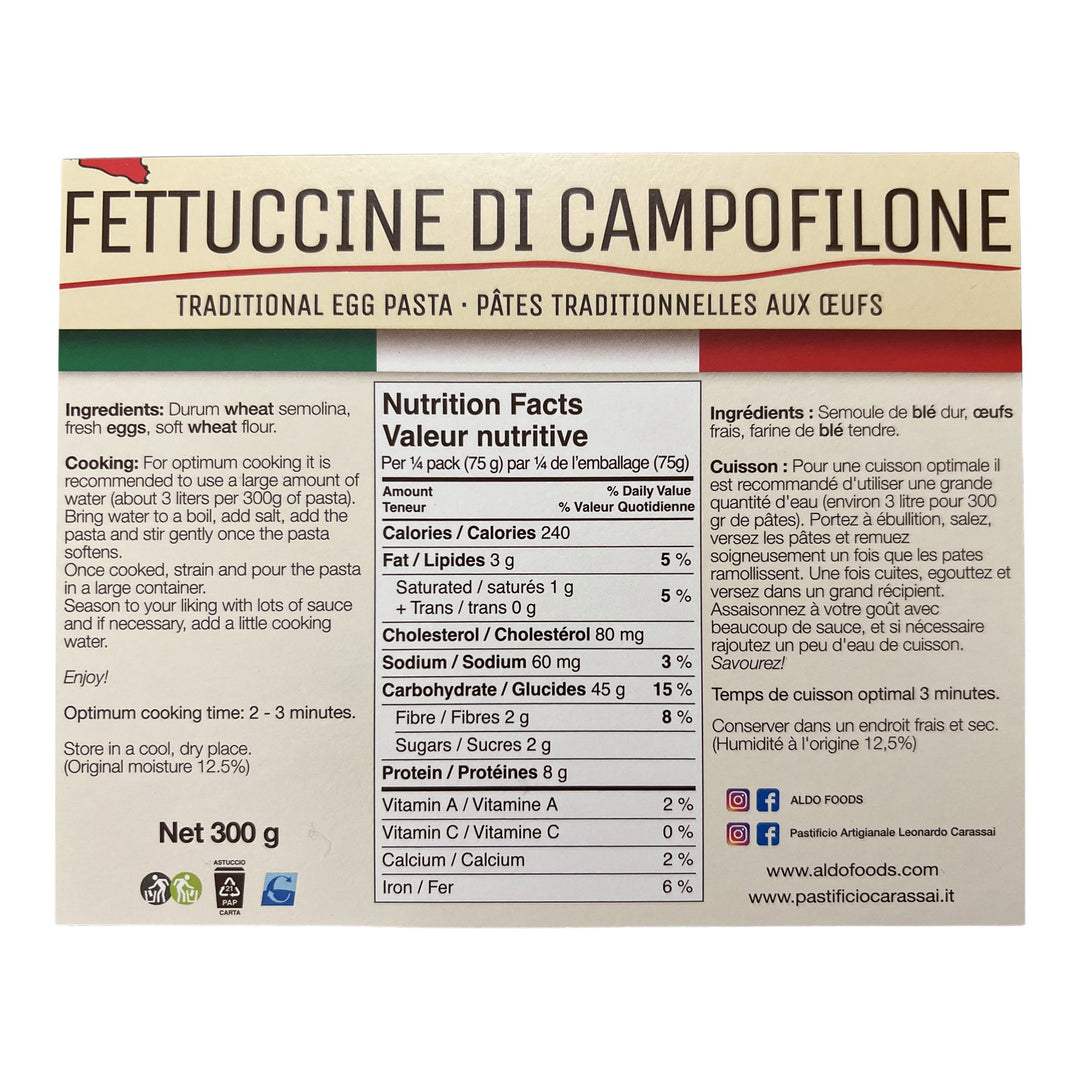 Deci’Ova Campofilone Pasta - 16 × 250 g - Grocery and Food Items - Canadian Distribution - Ships Free Within Canada on Orders Above CAD $199