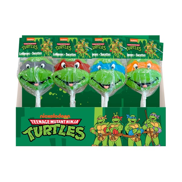 Ninja Turtle Lollipops - 80 × 35 g - Bubblegum Kids - Canadian Distribution