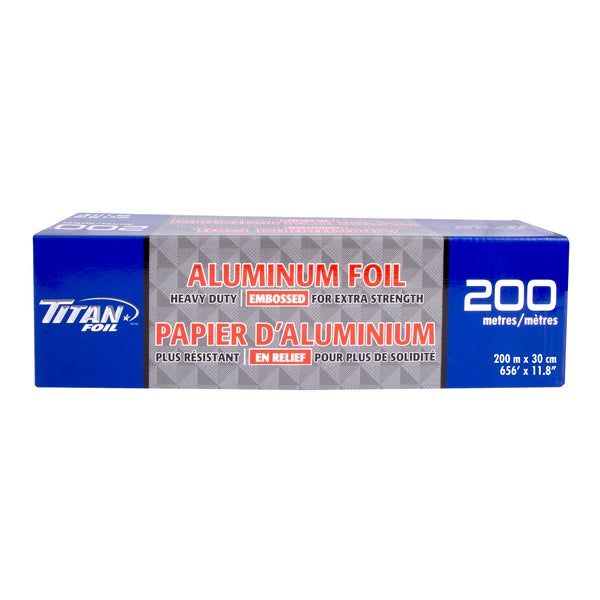 Titan Aluminum Foil Roll #2 - 30 cm × 200 m - Grocery and Food Items - Canadian Distribution