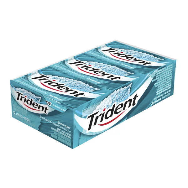 Chewing-gum Freshmint sans sucre - 48 paquets de 14 - Trident - Distribution canadienne - Livraison gratuite au Canada pour les commandes de plus de 199 $ CA