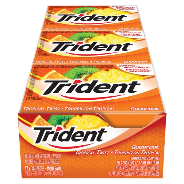 Tropical Twist - 48 x Packs - Trident - Canadian Distribution