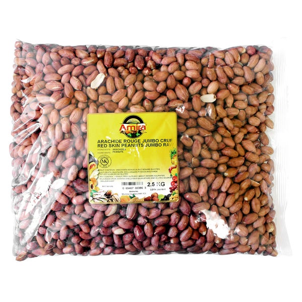 Red Skin Jumbo Raw Peanuts - 4 x 2.5 kg - Amira - Canadian Distribution