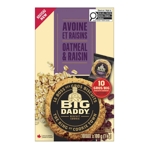 Oatmeal Raisin - 40 x Packs - Big Daddy - Canadian Distribution