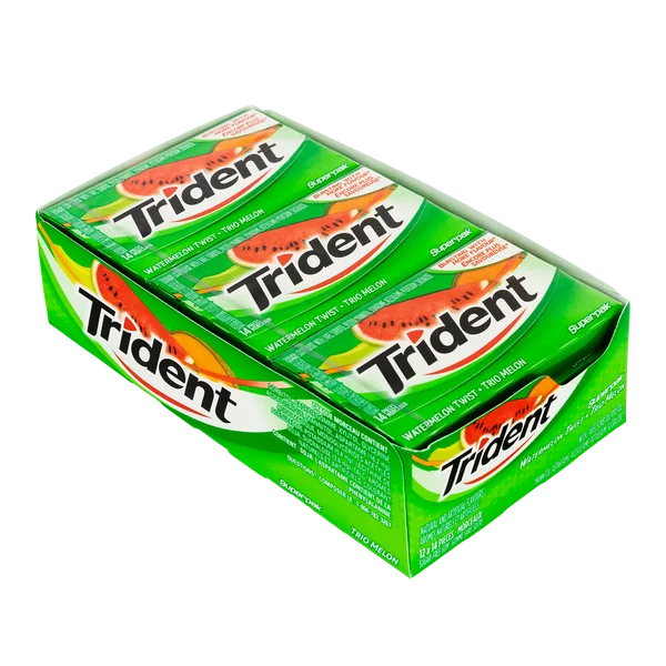 Barres de pastèque torsadées - 48 paquets de 14 - Trident - Distribution canadienne - Livraison gratuite au Canada pour les commandes de plus de 199 $ CA