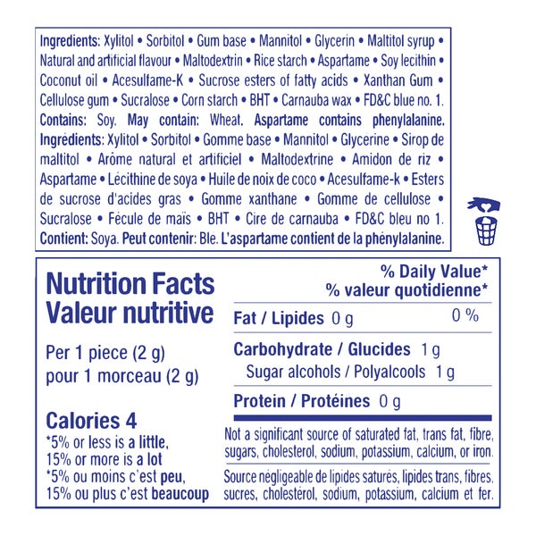 Chewing-gum Freshmint - 24 paquets de 50 pièces - Mentos - Distribution canadienne - Livraison gratuite au Canada pour les commandes de plus de 199 $ CA
