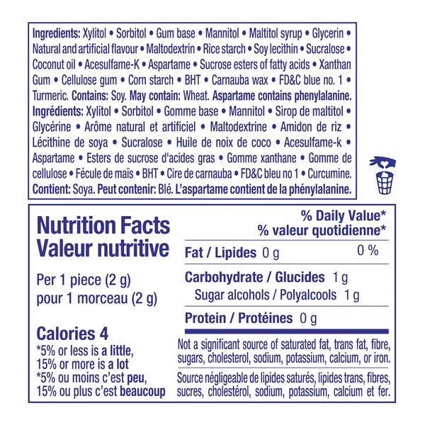 Chewing-gum à la menthe verte - 24 paquets de 50 pièces - Mentos - Distribution canadienne - Livraison gratuite au Canada pour les commandes de plus de 199 $ CA