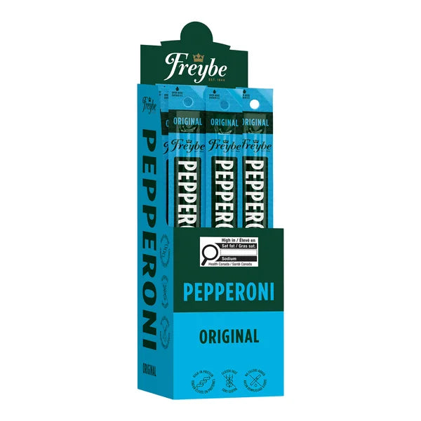 Pepperoni original - 96 × 40 g - Freybe - Distribution canadienne - Livraison gratuite au Canada pour les commandes de plus de 199 $ CA