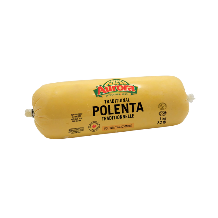 1 KG Picture of Polenta Plain - 12 x 1KG - Gluten-Free - Non-GMO - Aurora Foods - Restaurant and Foodservice Ingredients - Canadian Distribution