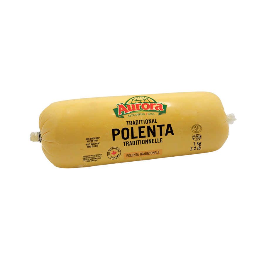 1 KG Picture of Polenta Plain - 12 x 1KG - Gluten-Free - Non-GMO - Aurora Foods - Restaurant and Foodservice Ingredients - Canadian Distribution