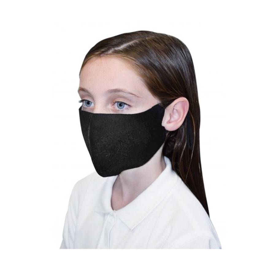Children's Reusable Face Mask Black Polyester/Spandex