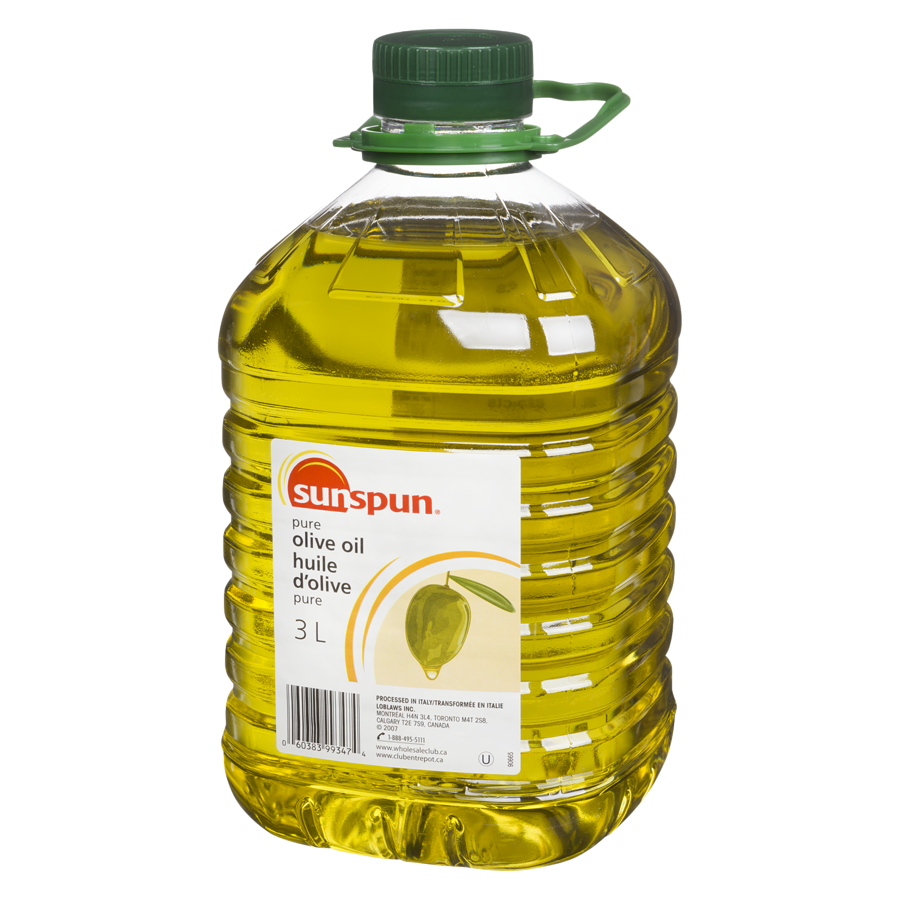 Sunspun - Pure Olive Oil - 3 L - Canadian Distribution