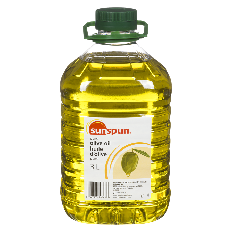 Sunspun - Pure Olive Oil - 3 L - Canadian Distribution