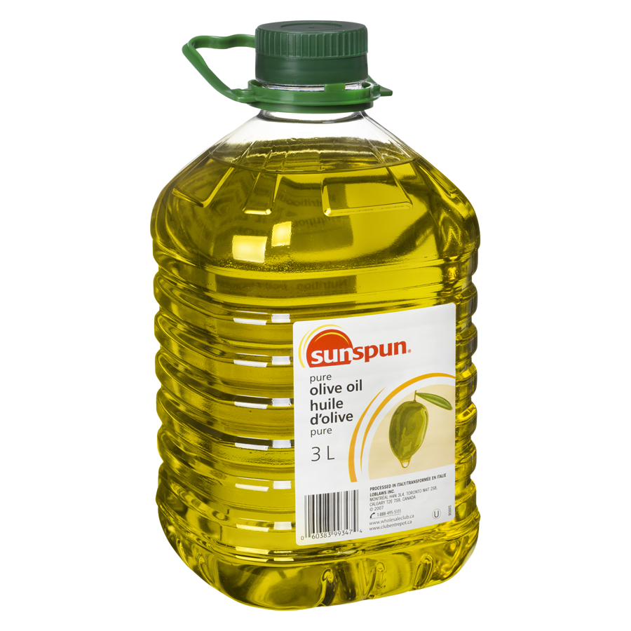 Sunspun - Pure Olive Oil - 3 L - Canadian Distribution