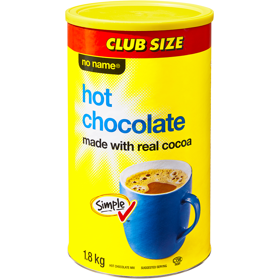 No Name - Hot Chocolate Mix - 1.8 kg - Canadian Distribution