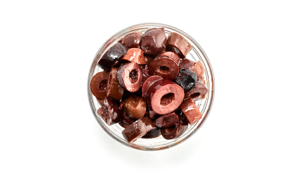 Sliced Kalamata Olives - 22.05 Lbs Box - Canadian Distribution - Ships Free Within Canada on Orders Above CAD $199