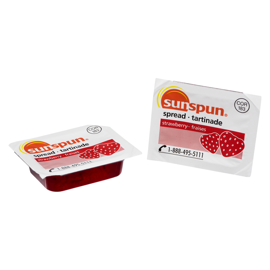 Sunspun - Strawberry Spread - Case - 200 x 10 ml - Canadian Distribution