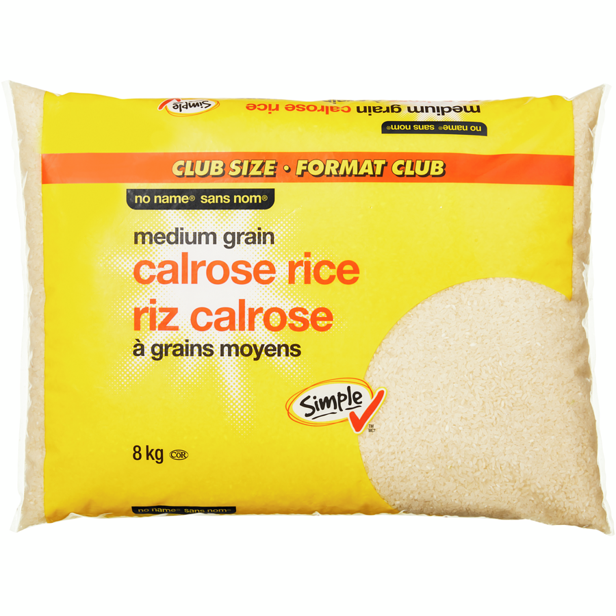 No Name - Medium Grain Calrose Rice Club Size - 8 kg - Canadian Distribution