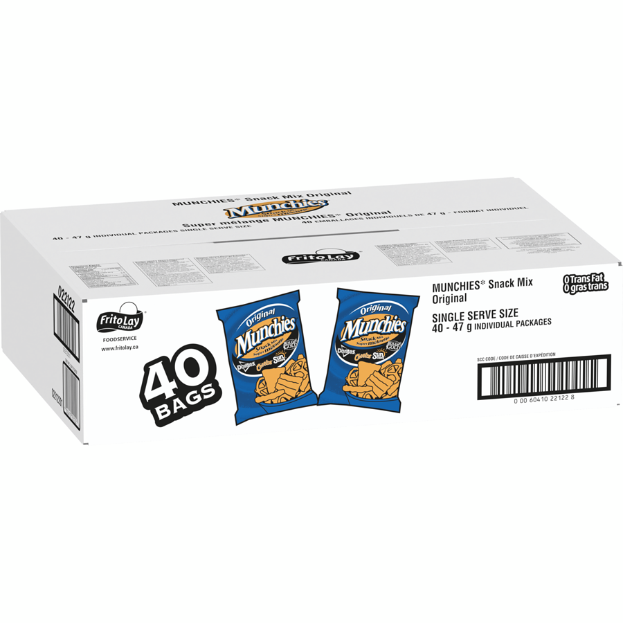 Munchies - Snack Mix, Vending Chips - Case - 40 x 47 g - Canadian Distribution