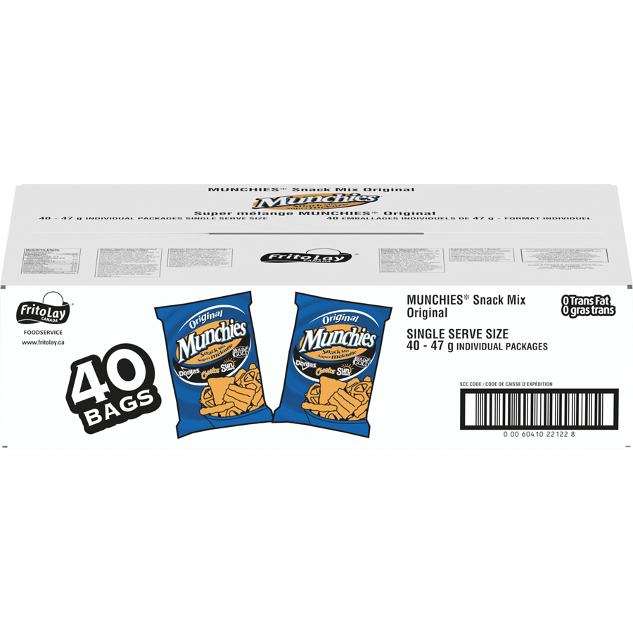 Munchies - Snack Mix, Vending Chips - Case - 40 x 47 g - Canadian Distribution