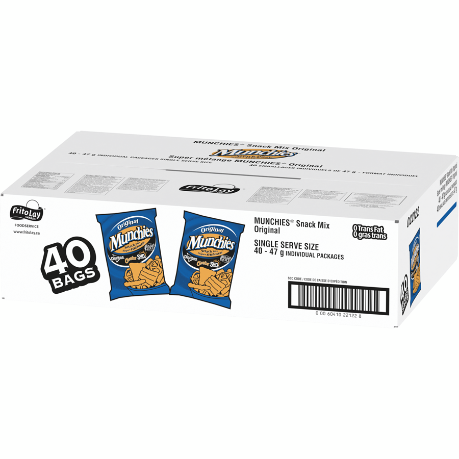 Munchies - Snack Mix, Vending Chips - Case - 40 x 47 g - Canadian Distribution