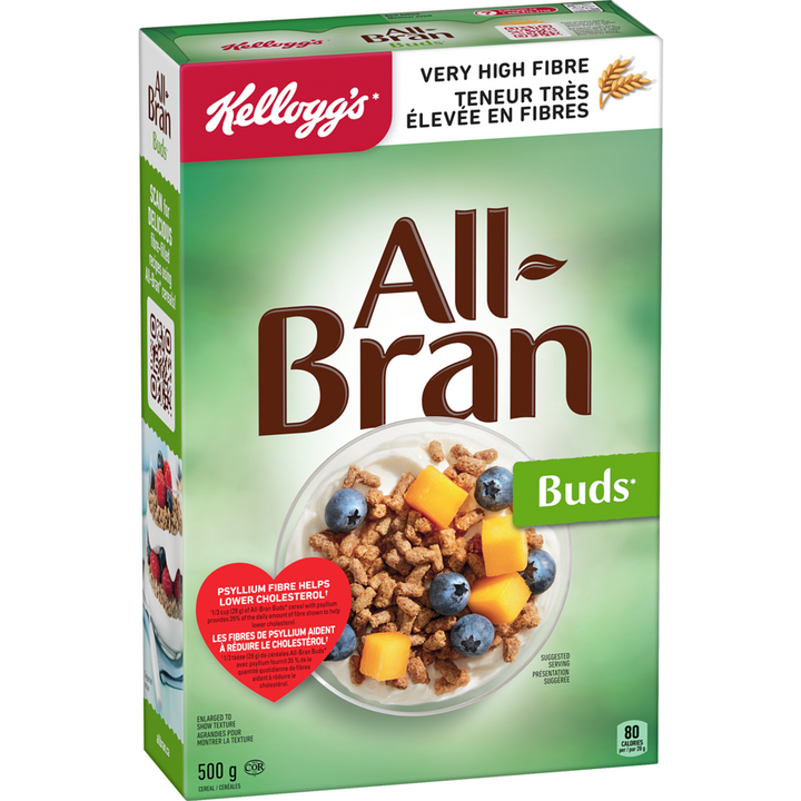 Kelloggs - All Bran All-Bran Buds Cereal - 500 g - Canadian Distribution