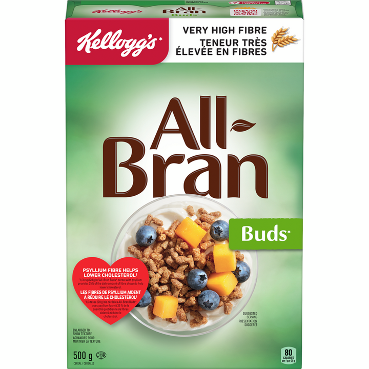 Kelloggs - All Bran All-Bran Buds Cereal - 500 g - Canadian Distribution