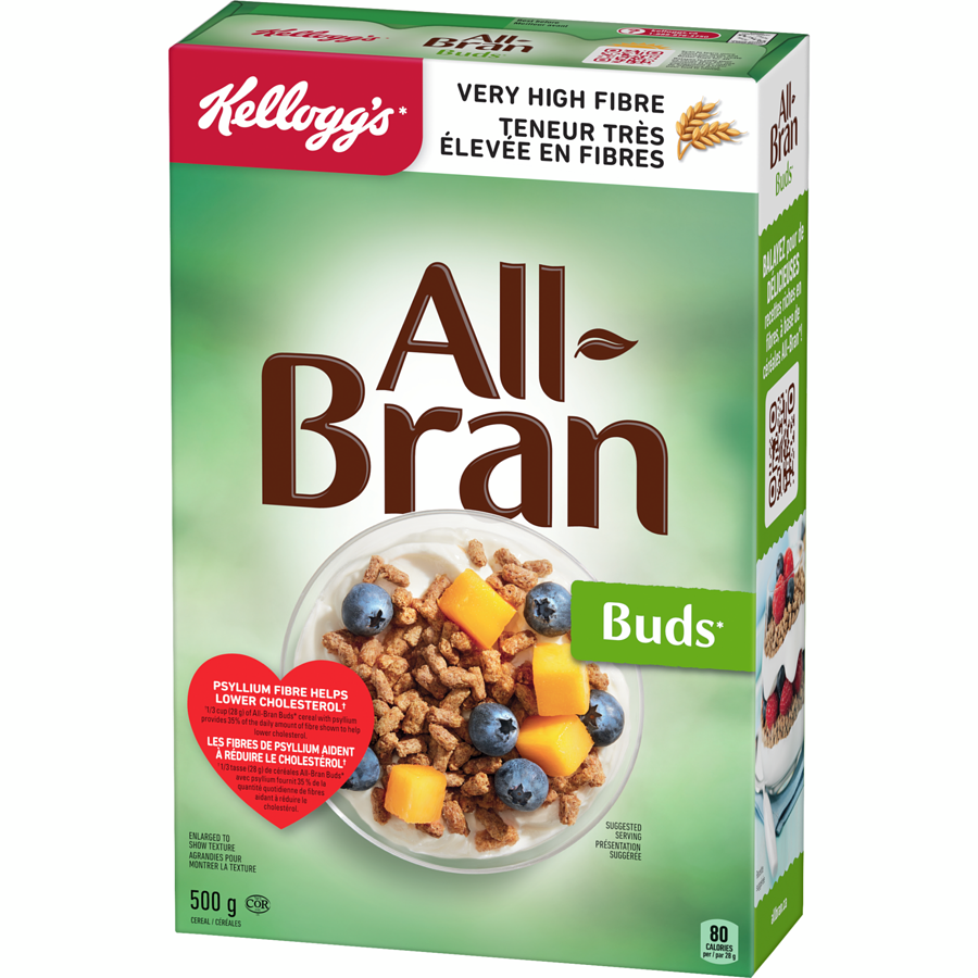 Kelloggs - All Bran All-Bran Buds Cereal - 500 g - Canadian Distribution