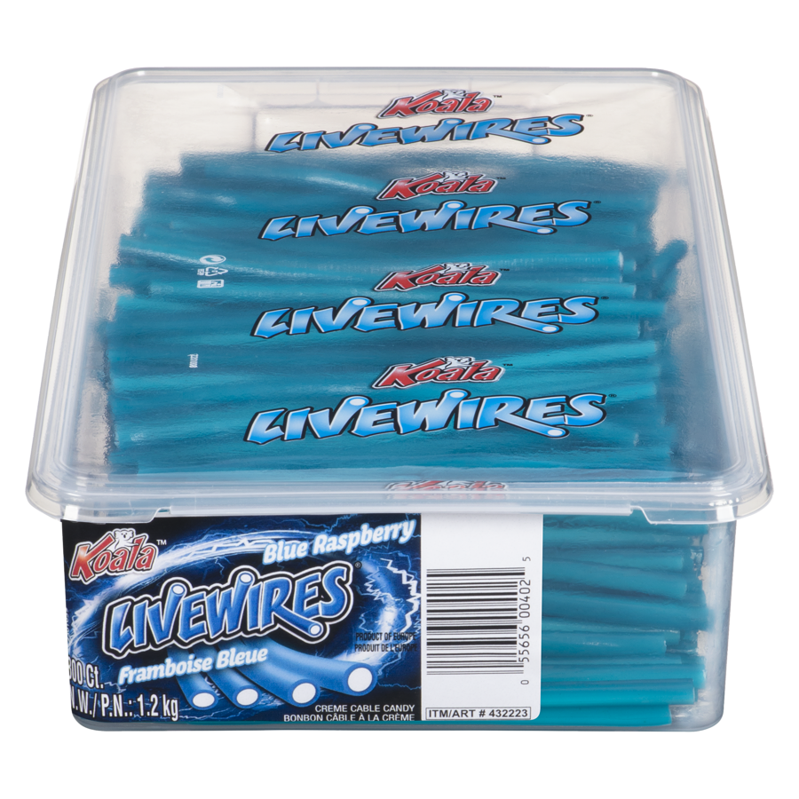 Livewires - Livewires Creme Cable Candy Blue Raspberry - 300 each - Canadian Distribution