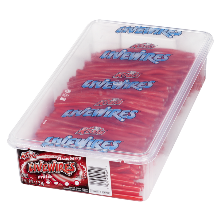 Livewires - Livewires Creme Cable Candy Strawberry - 300 each - Canadian Distribution