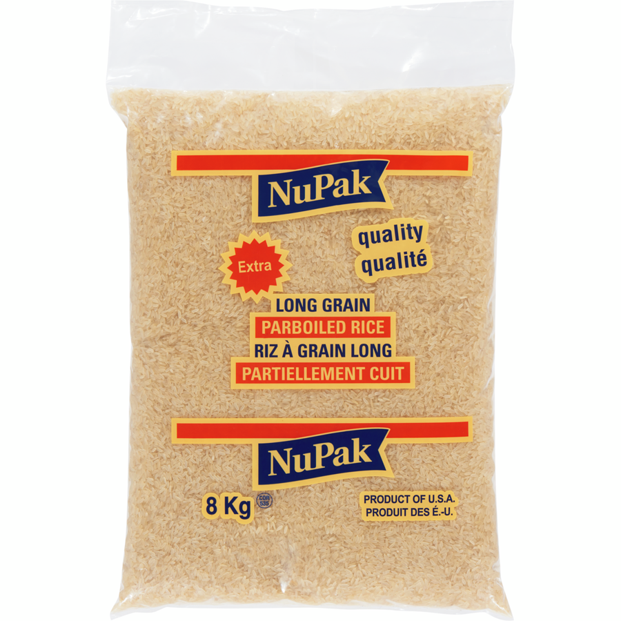 Nupak - Parboiled Rice, Club Pack - 8 kg - Canadian Distribution