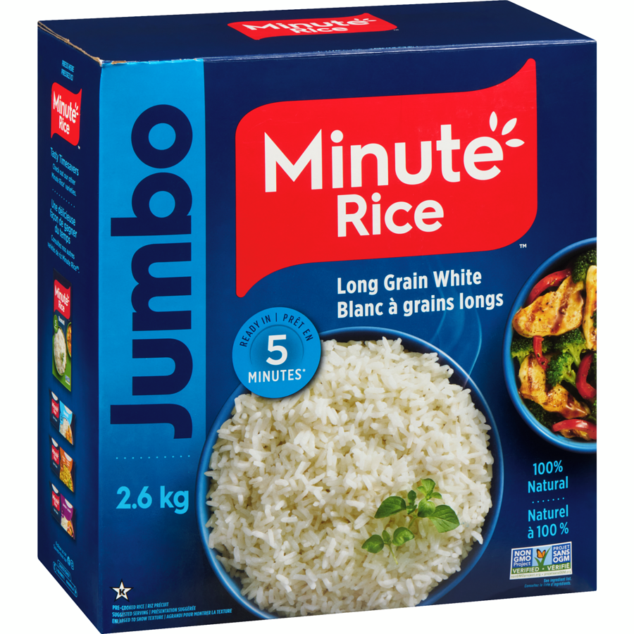 Minute Rice - 100% Premium Long Grain White Rice - 2.6 kg - Canadian Distribution