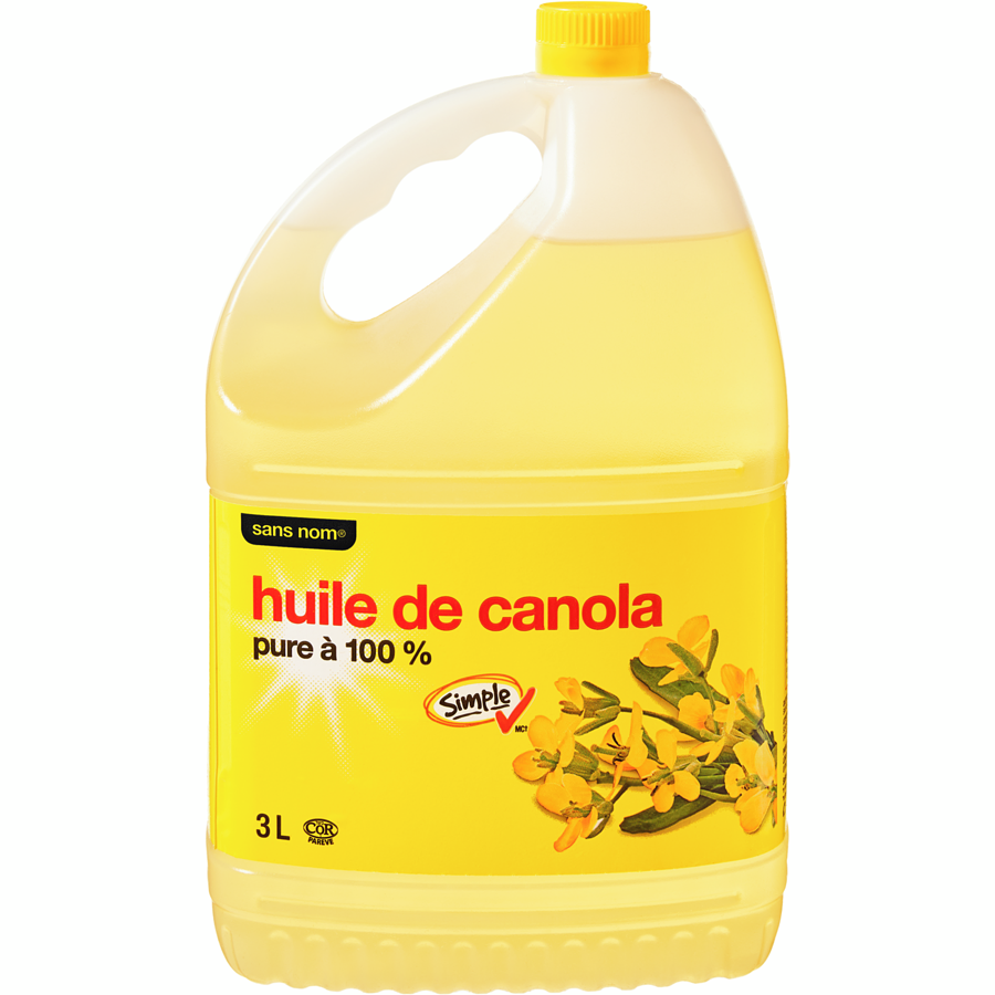 No Name - 100% Pure Canola Oil - 3 L - Canadian Distribution