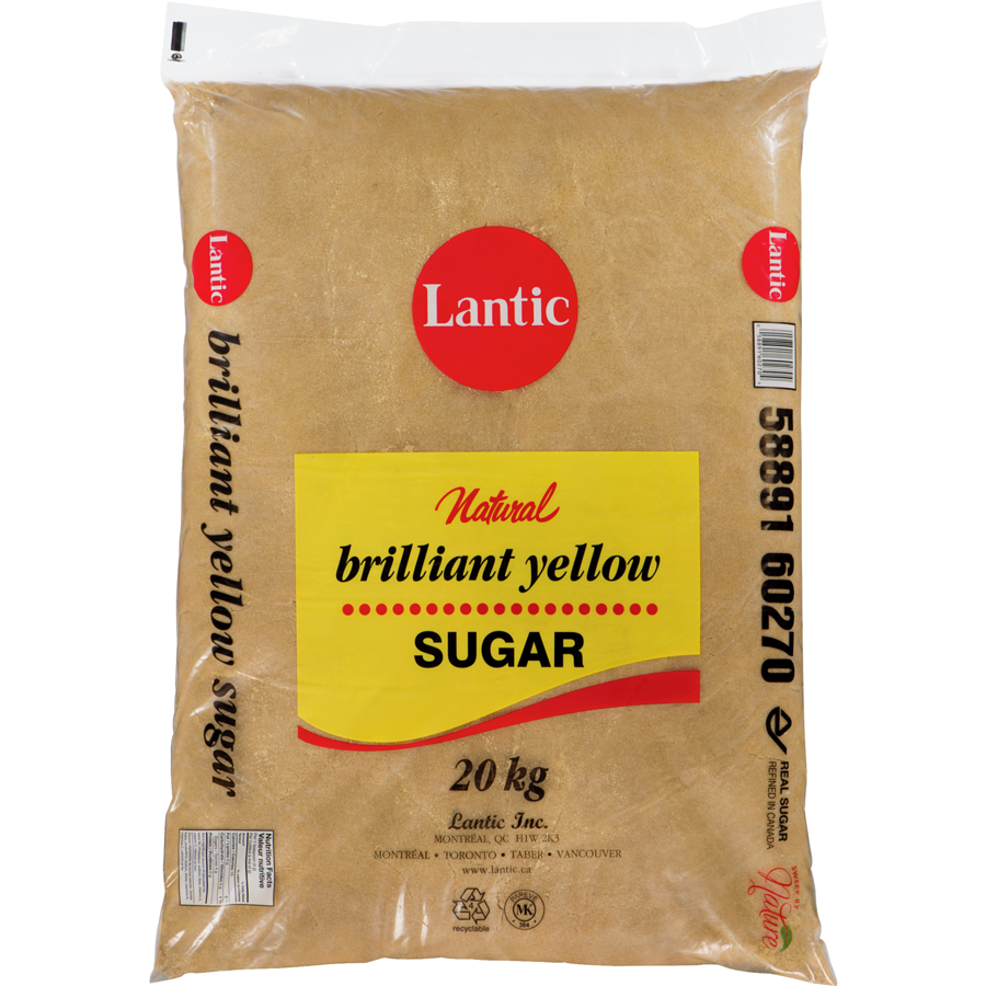 Lantic - Brilliant Yellow Sugar - 20 kg - Canadian Distribution