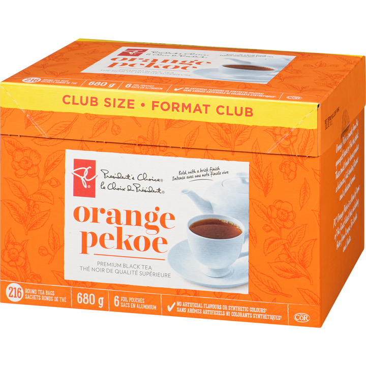 President's Choice - Orange Pekoe Premium Black Tea Club Size - 216 each - Canadian Distribution