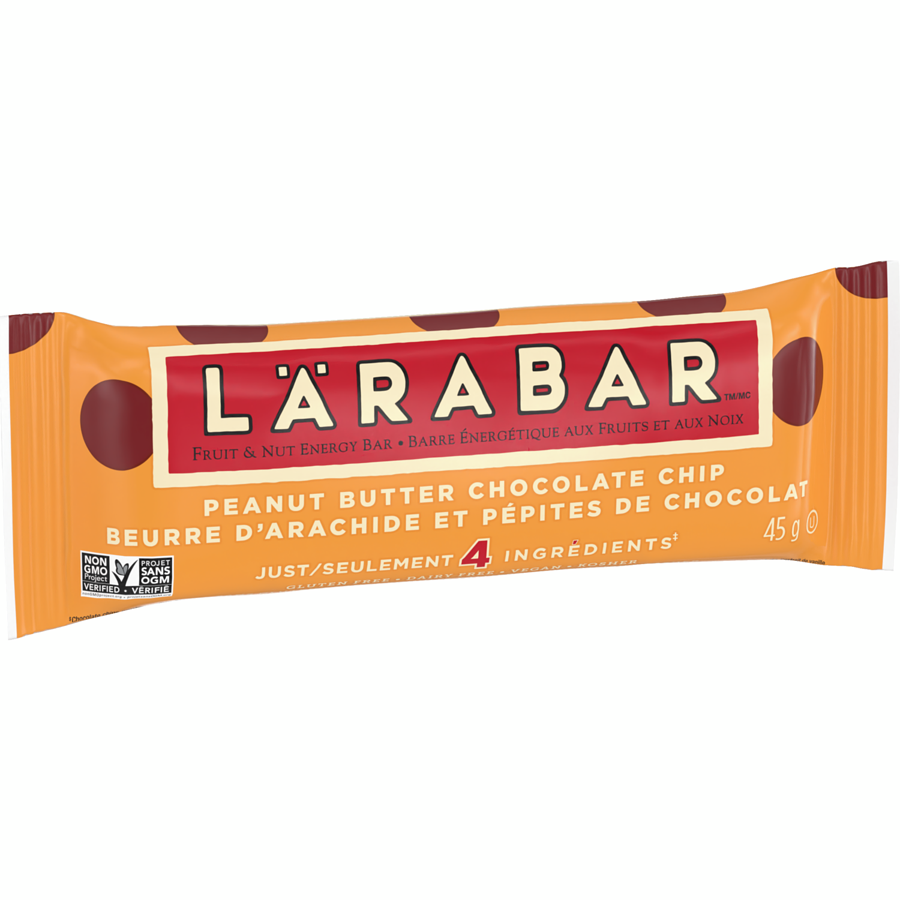 Larabar - Fruit & Nut Energy Bar, Peanut Butter Chocolate Chip, 16/pack - Case - 16 x 45 g - Canadian Distribution