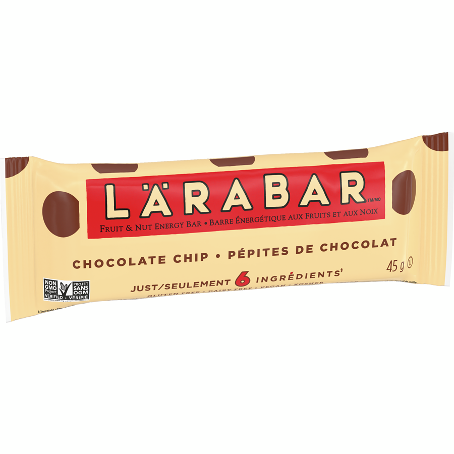 Larabar - Fruit & Nut Energy Bar, Chocolate Chip, 16/pack - Case - 16 x 48 g - Canadian Distribution