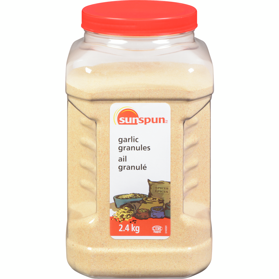 Sunspun - Garlic Granules - 2.4 kg - Canadian Distribution