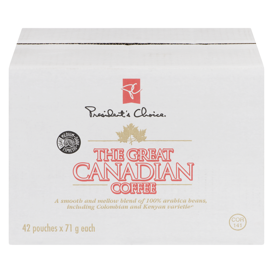 President's Choice - Great Canadian Coffee - Case - 42 x 71 g - Canadian Distribution