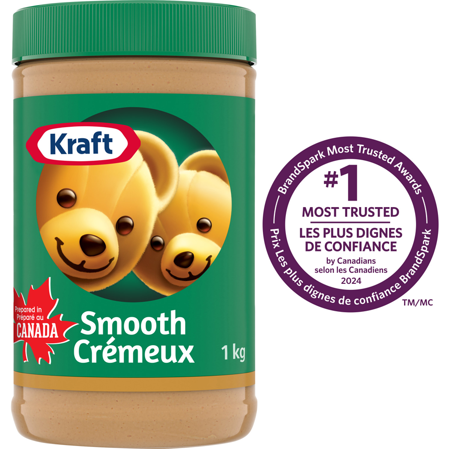 Kraft - Smooth Peanut Butter - 1 kg - Canadian Distribution